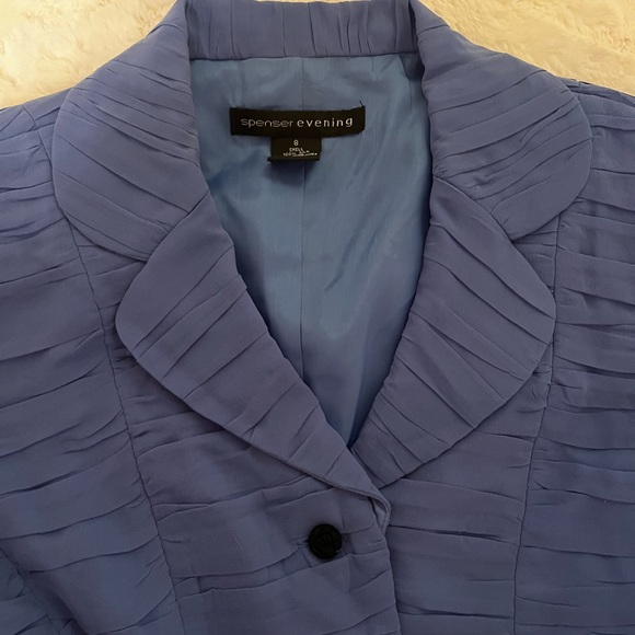 spenser evening blue silk blazer - Picture 1 of 5